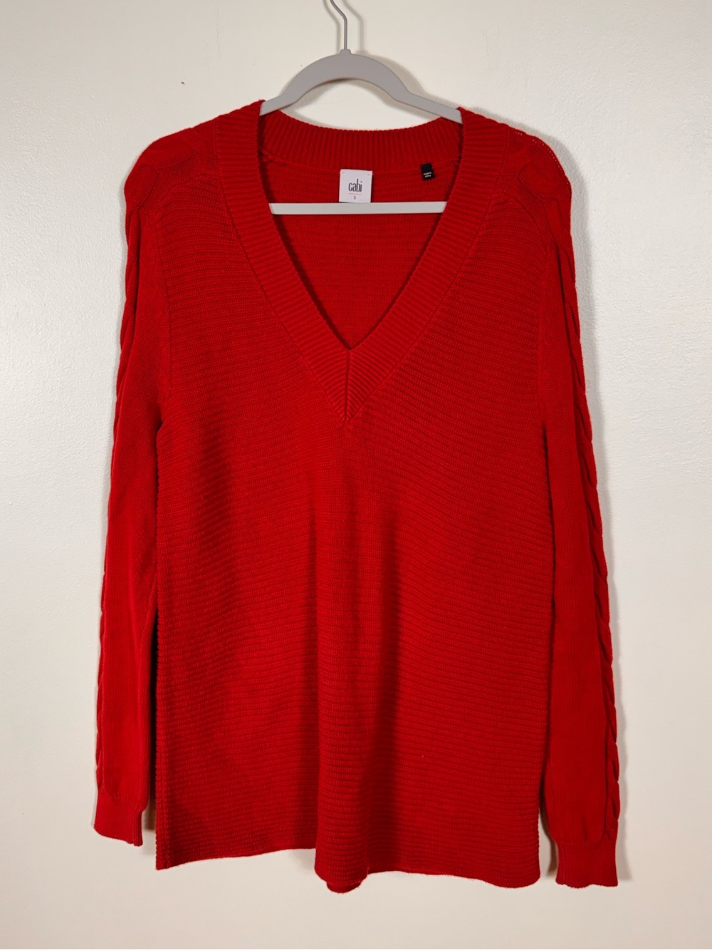 Anthropologie Cabi Knit Oversized Tunic Sweater Small Preppy Slouchy Cotton